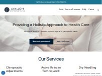 Website Screenshot Avallon Chiropractic & Wellness