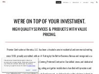 Website Screenshot Premier Contractors