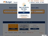 Website Screenshot Budget Car Rental