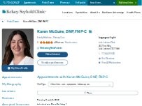 Website Screenshot Karen McGuire, DNP, FNP-C