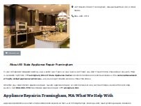 Website Screenshot All State Appliance Repair Framingham