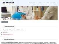 Website Screenshot Roanoke Health Insurance Plans