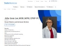 Website Screenshot Julia Goon Lee, MSN, MPH, CPNP-PC
