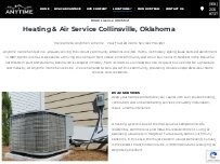 Website Screenshot Anytime Heating & Air HVAC Collinsville