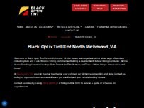 Website Screenshot Black Optix Tint North Richmond - Car Audio, Rims, Tires, Remote start, Ceramic Coating