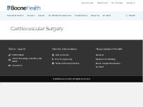 Website Screenshot Boone Health Heart Surgery