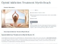 Website Screenshot Opioid Addiction Treatment Myrtle Beach