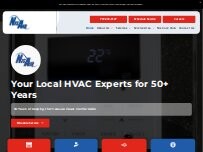 Website Screenshot NisAir Air Conditioning & Heating