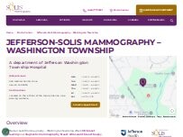 Website Screenshot Jefferson-Solis Mammography - Washington Township