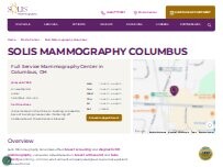 Website Screenshot Solis Mammography Columbus