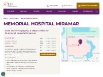 Website Screenshot Solis Mammography | Memorial Hospital Miramar