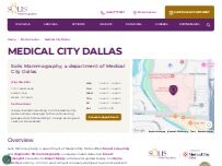 Website Screenshot Solis Mammography, a department of Medical City Dallas