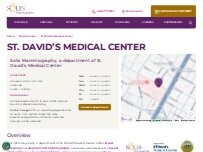 Website Screenshot Solis Mammography, a department of St. David's Medical Center