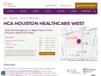 Website Screenshot Solis Mammography, a department of HCA Houston Healthcare West