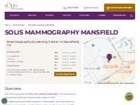 Website Screenshot Solis Mammography Mansfield