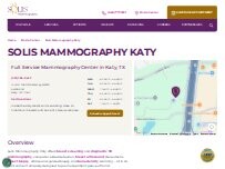 Website Screenshot Solis Mammography Katy