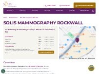 Website Screenshot Solis Mammography Rockwall