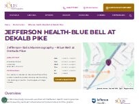 Website Screenshot Jefferson-Solis Mammography - Blue Bell at DeKalb Pike