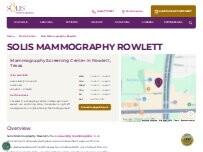 Website Screenshot Solis Mammography Rowlett