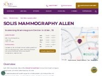 Website Screenshot Solis Mammography Allen