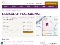 Website Screenshot Solis Mammography, a department of Medical City Las Colinas