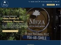 Website Screenshot Meza Family & Cosmetic Dentistry