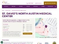 Website Screenshot Solis Mammography, a department of St. David's North Austin Medical Center