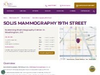 Website Screenshot Solis Mammography 19th Street