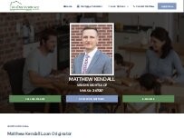 Website Screenshot Matthew Kendall - VanDyk Mortgage Corporation
