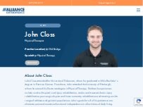 Website Screenshot John Closs, PT, DPT