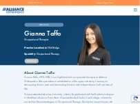 Website Screenshot Gianna Taffo, OTD, OTR/L