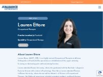Website Screenshot Lauren Ettore, MSOT, OTR/L