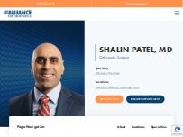 Website Screenshot Shalin Patel, MD