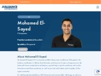 Website Screenshot Alliance Orthopedics - Mohamed El-Sayed, DC