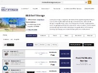 Website Screenshot AAA Self Storage Milledgeville Rd