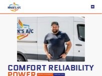 Website Screenshot Mark's A/C & Generators