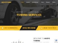 Website Screenshot Andy's Towing - Oakland