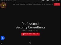 Website Screenshot Professional Security Consultants
