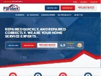 Website Screenshot Parobek Plumbing & AC