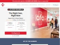 Website Screenshot AFC Urgent Care Carmel