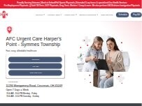 Website Screenshot AFC Urgent Care Harper's Point