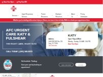 Website Screenshot AFC Urgent Care Katy - Fulshear