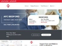 Website Screenshot AFC Urgent Care Bedford