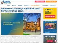 Website Screenshot Benjamin Franklin Plumbing - Concord
