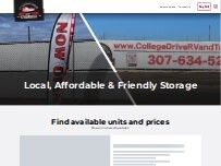 Website Screenshot College Drive RV and Toy Storage