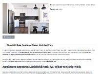 Website Screenshot Litchfield Park Appliance Service Center