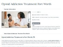 Website Screenshot Opioid Addiction Help Fort Worth