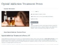 Website Screenshot Opioid Addiction Treatment Provo