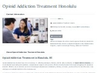 Website Screenshot Opioid Addiction Treatment Honolulu