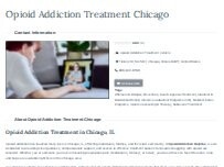 Website Screenshot Opioid Addiction Treatment Chicago